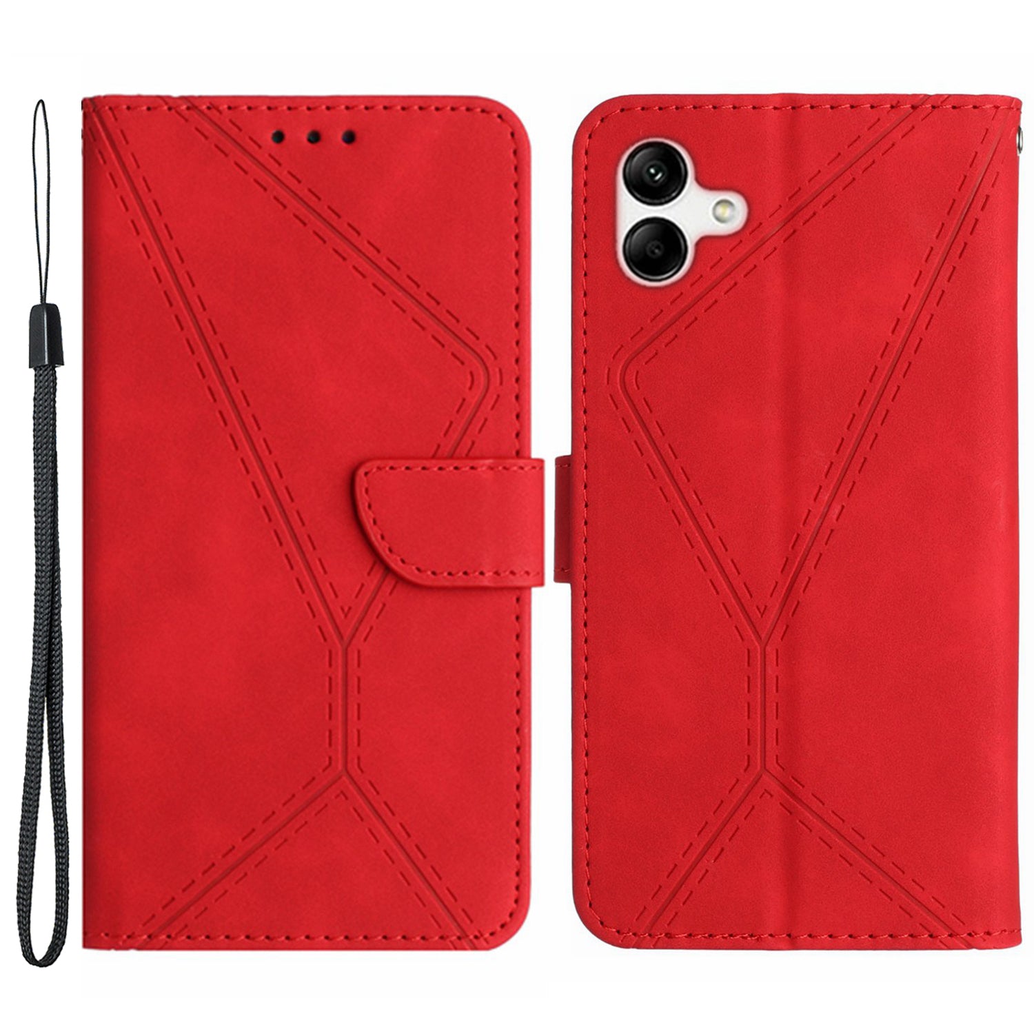 HT05 Imprinted Line Phone Case for Samsung Galaxy A04e 4G / M04 4G / F04 4G Wallet Stand Skin-touch PU Leather Cover HT05 Imprinted Line Phone Case for Samsung Galaxy A04e 4G / M04 4G / F04 4G Wallet Stand Skin-touch PU Leather Cover